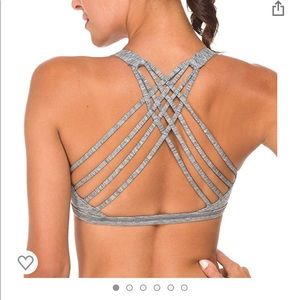 Queenie Ke strapping sports bra gray, L